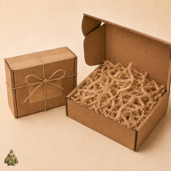 Kraft Zig-Zag Shredded Paper Filler, 100 g – Reusable Kraft Box 210 x 150 x 50 mm Kraft Zig-Zag Shredded Paper Filler, 100 g – Reusable Kraft Box 210 x 150 x 50 mm