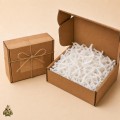 White Zig-Zag Shredded Paper Filler, 100 g – Reusable Kraft Box 210 x 150 x 50 mm White Zig-Zag Shredded Paper Filler, 100 g – Reusable Kraft Box 210 x 150 x 50 mm