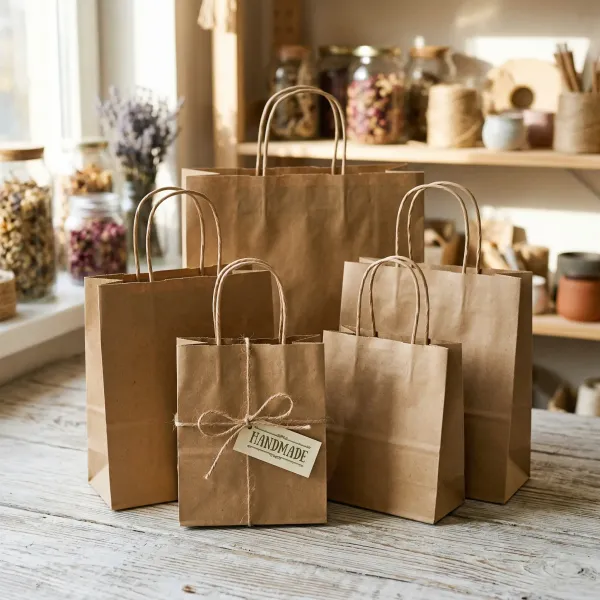 Natural Kraft Paper Bags - Premium Small Business Packaging
