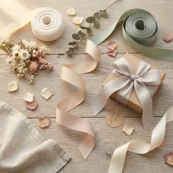 Matte Satin Ribbon - Neutral Colors Assorted