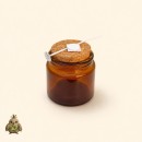 100 ml Amber Glass Apothecary Candle Jar Set with Cork Lid, 10 cm Wick and Adhesive Wick Sticker